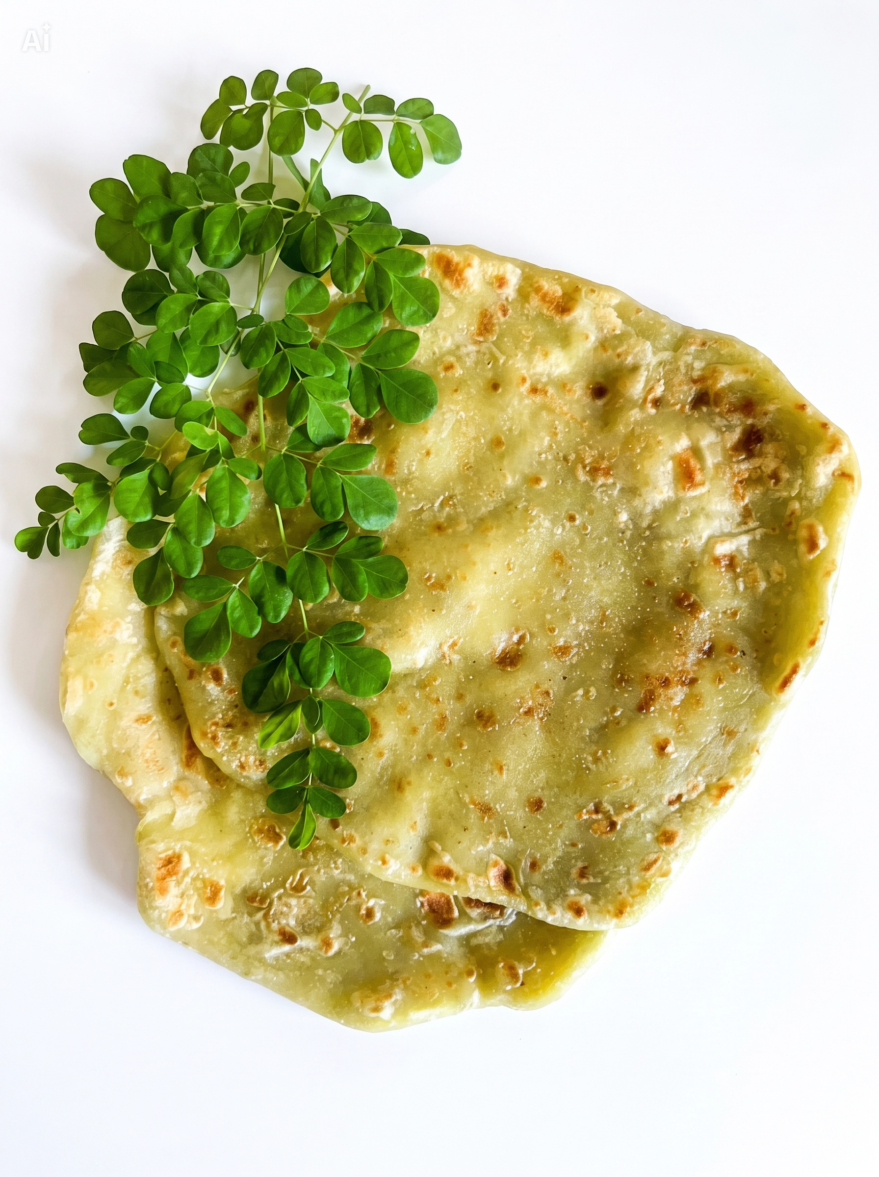white flour Moringa Farata | Soft & Nutritious Traditional Flatbread